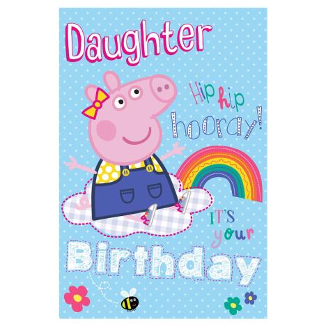 Daughter Peppa Pig Badged Birthday Card £2.49